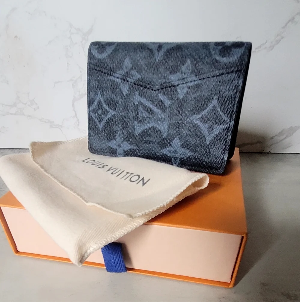 Louis Vuitton Monogram Eclipse Small Wallet in Black and Charcoal